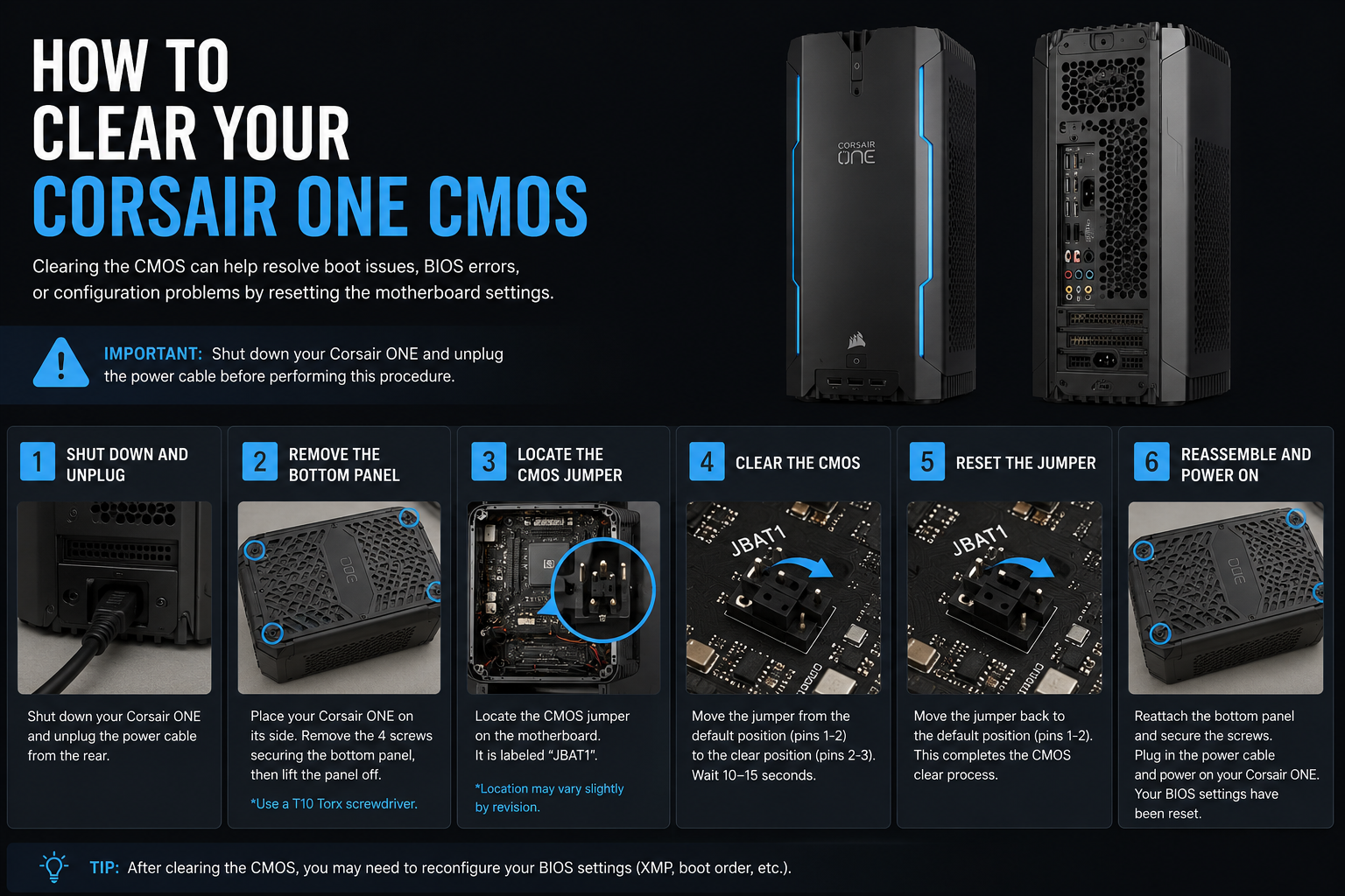 How to Clear Your Corsair ONE CMOS