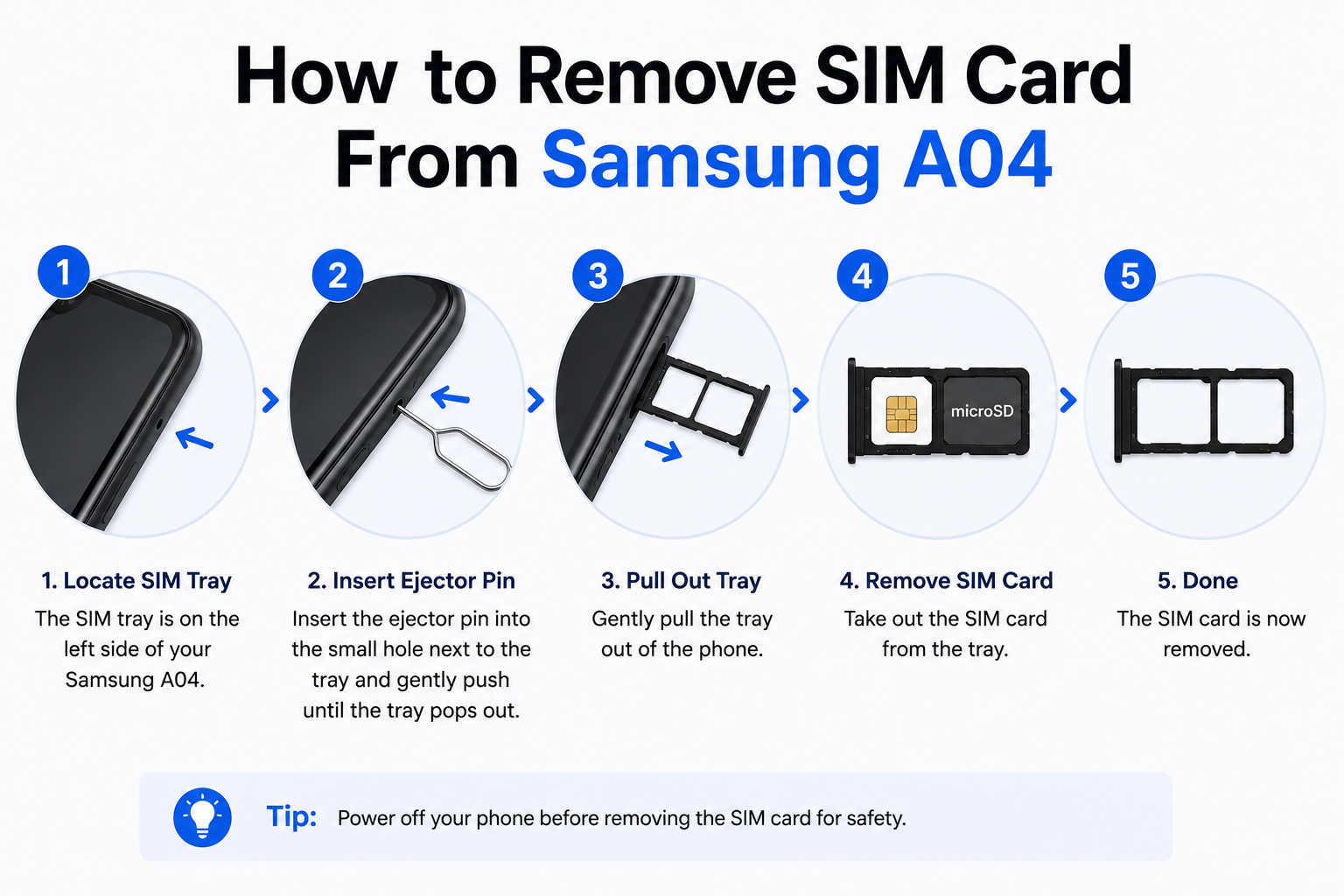 How to Remove SIM Card From Samsung A04 3