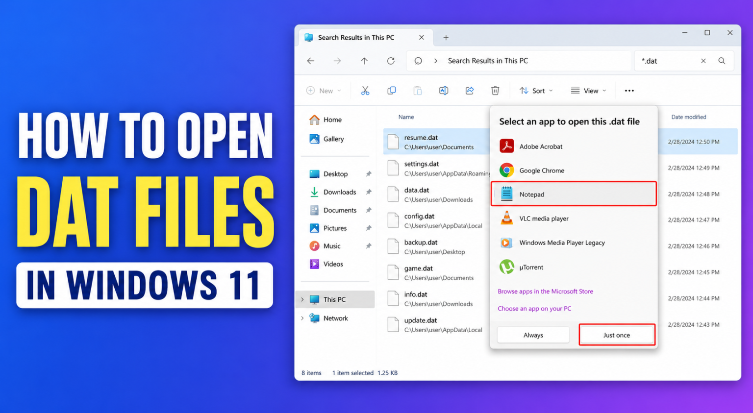 How To Open DAT Files In Windows 11: Complete Beginner's Guide - MyNetPages