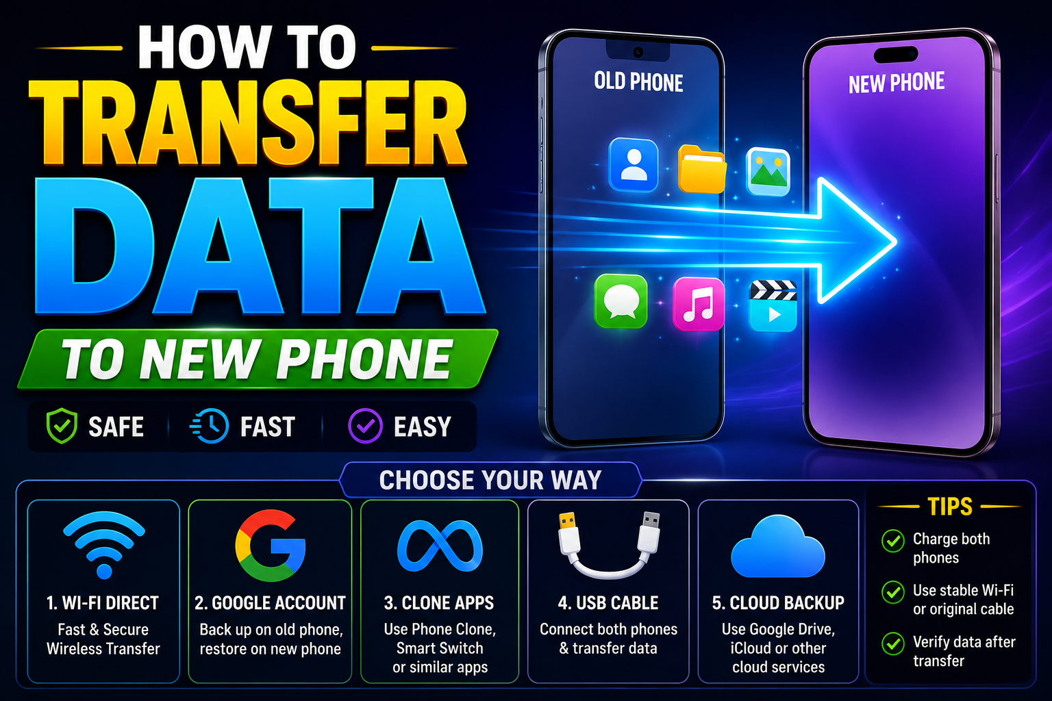 How to Transfer Data to New Phone 1