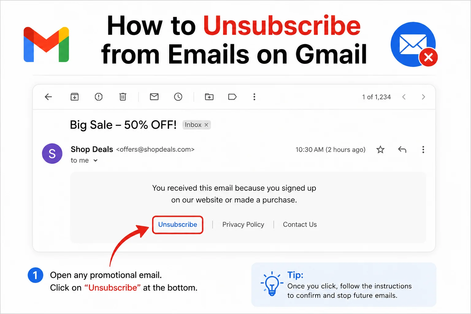 How to Unsubscribe from Emails on Gmail