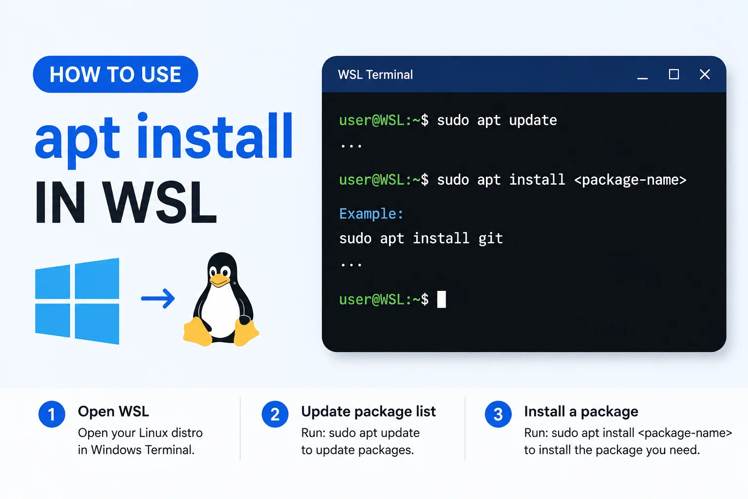 How to Use apt Install in WSL